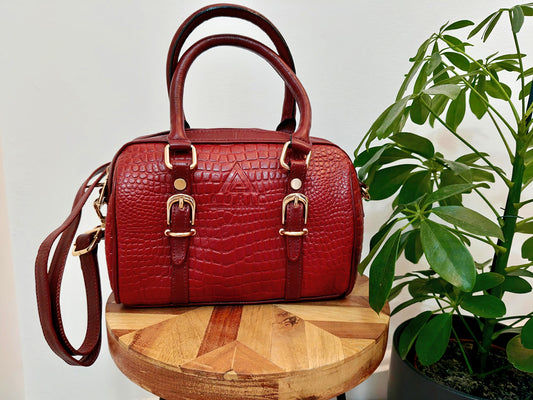 Auric Elite mini shoulder bag Red - NDM leather
