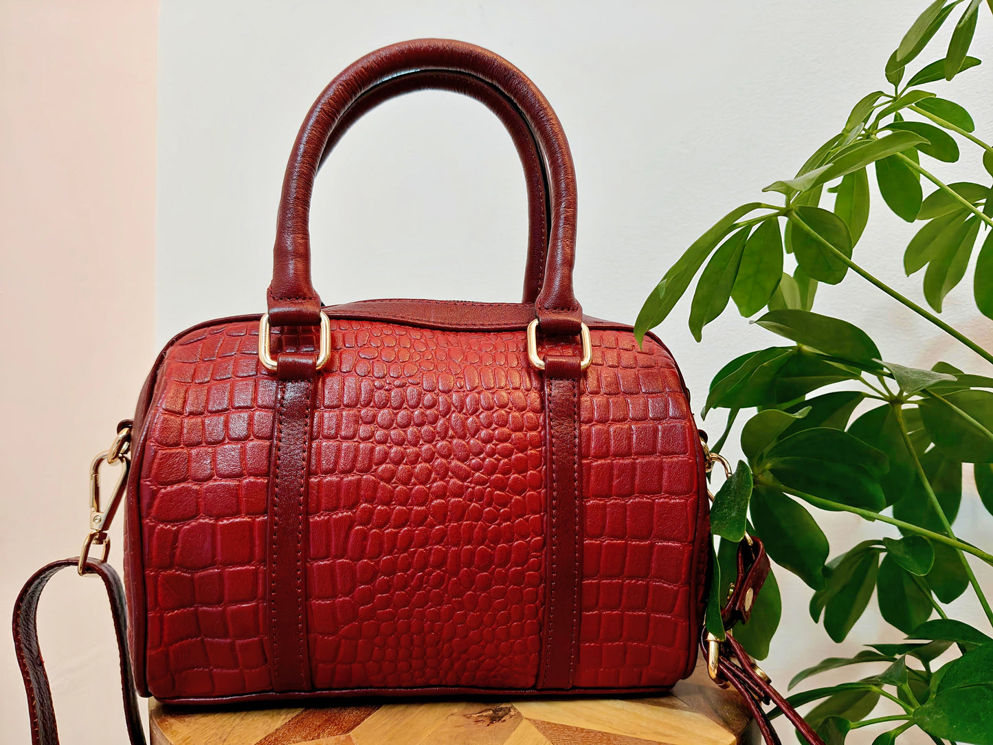Auric Elite mini shoulder bag Red - NDM leather