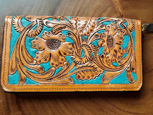 Auric Minaudière Hand-Carved Leather Artisan Clutch