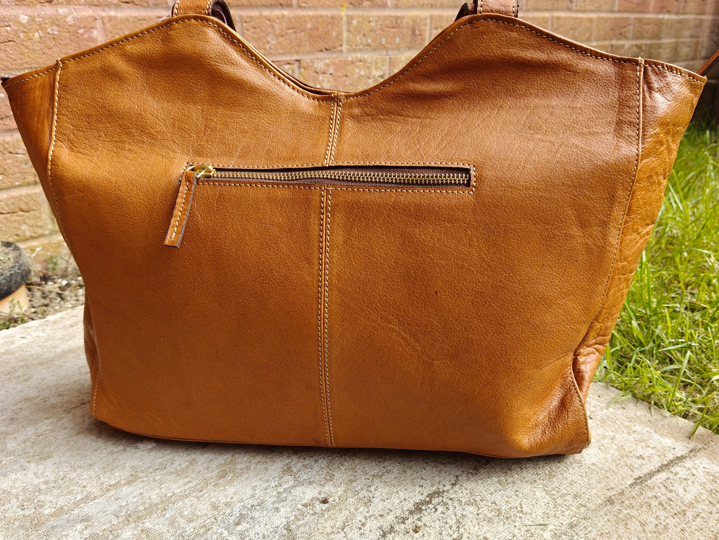 Auric Turquoise soft Tote - Handcarved
