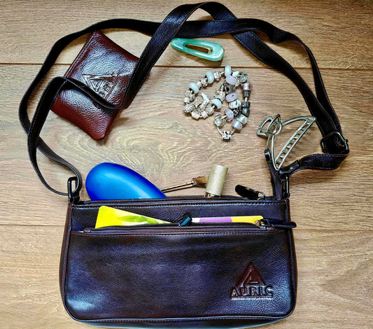 Auric Ems shoulderbag Tan - NDM Leather
