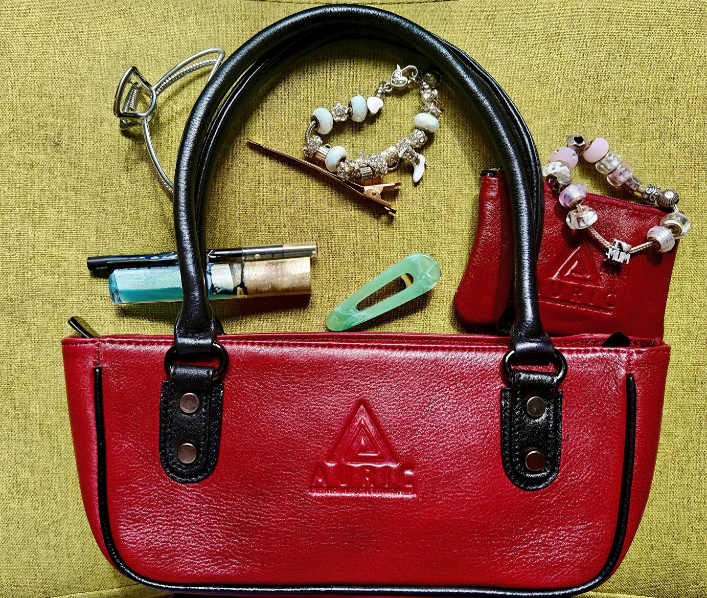 Auric Kayak handbag Red - NDM Leather