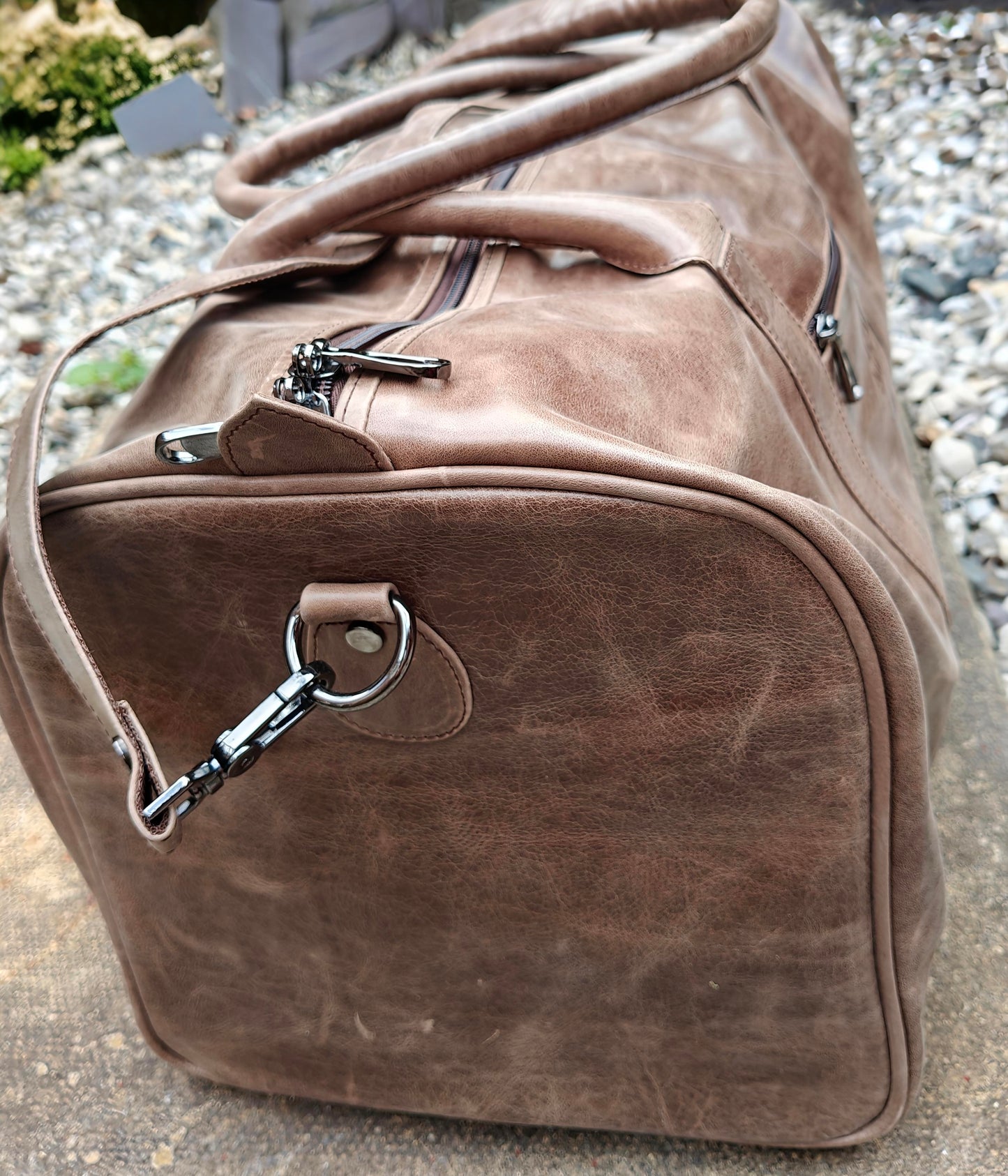 The Auric Nomad Duffle – Brown Crunch Leather