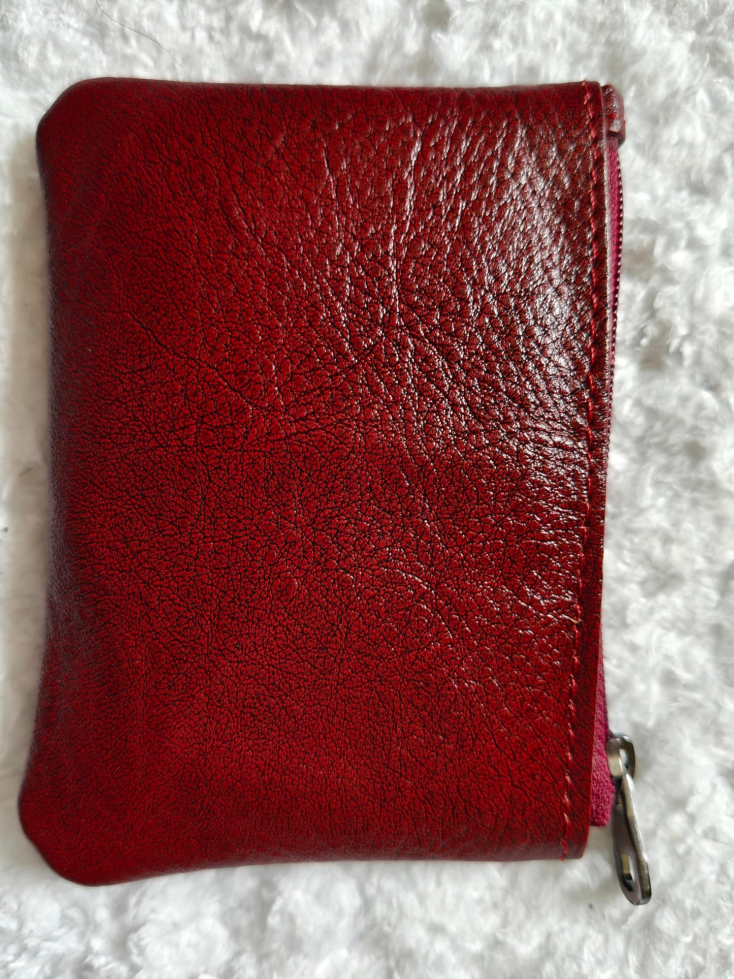 Auric mini coin pouch Red - NDM Leather