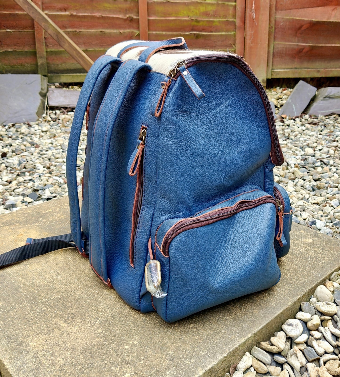 Auric Executive - Handcarved with lamb fur and topgrain leather.