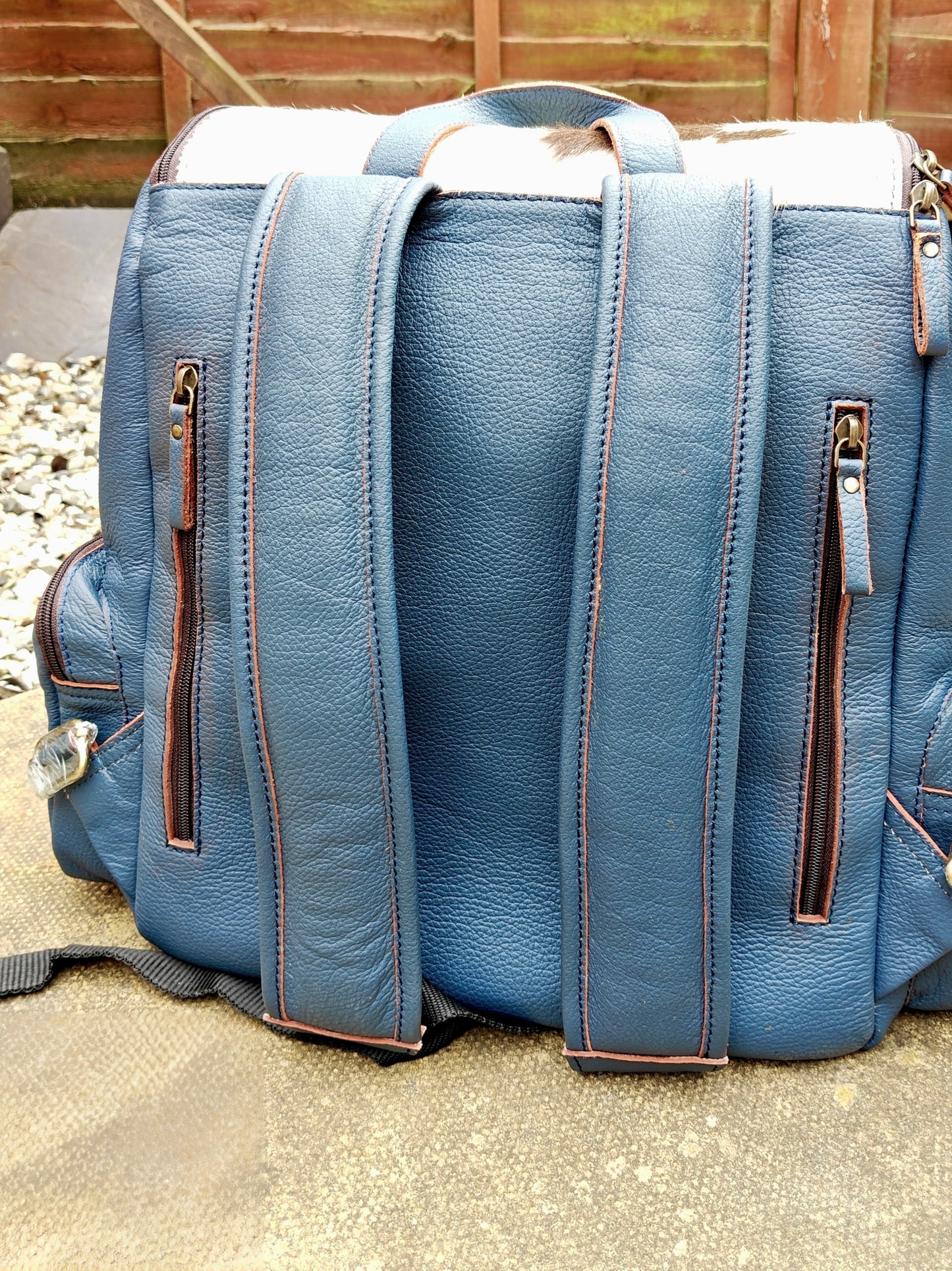 Auric Executive - Handcarved with lamb fur and topgrain leather.