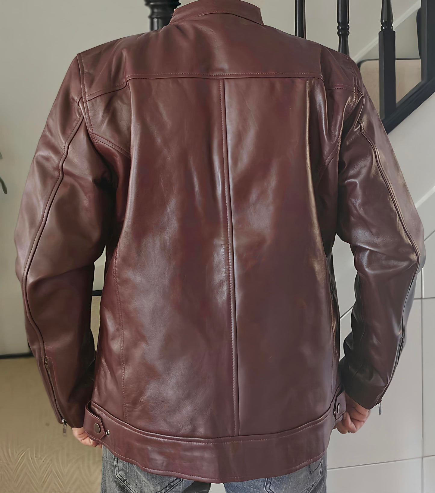 The Auric Crimson Dusk Supersoft Leather Jacket | Rich Red Leather XL